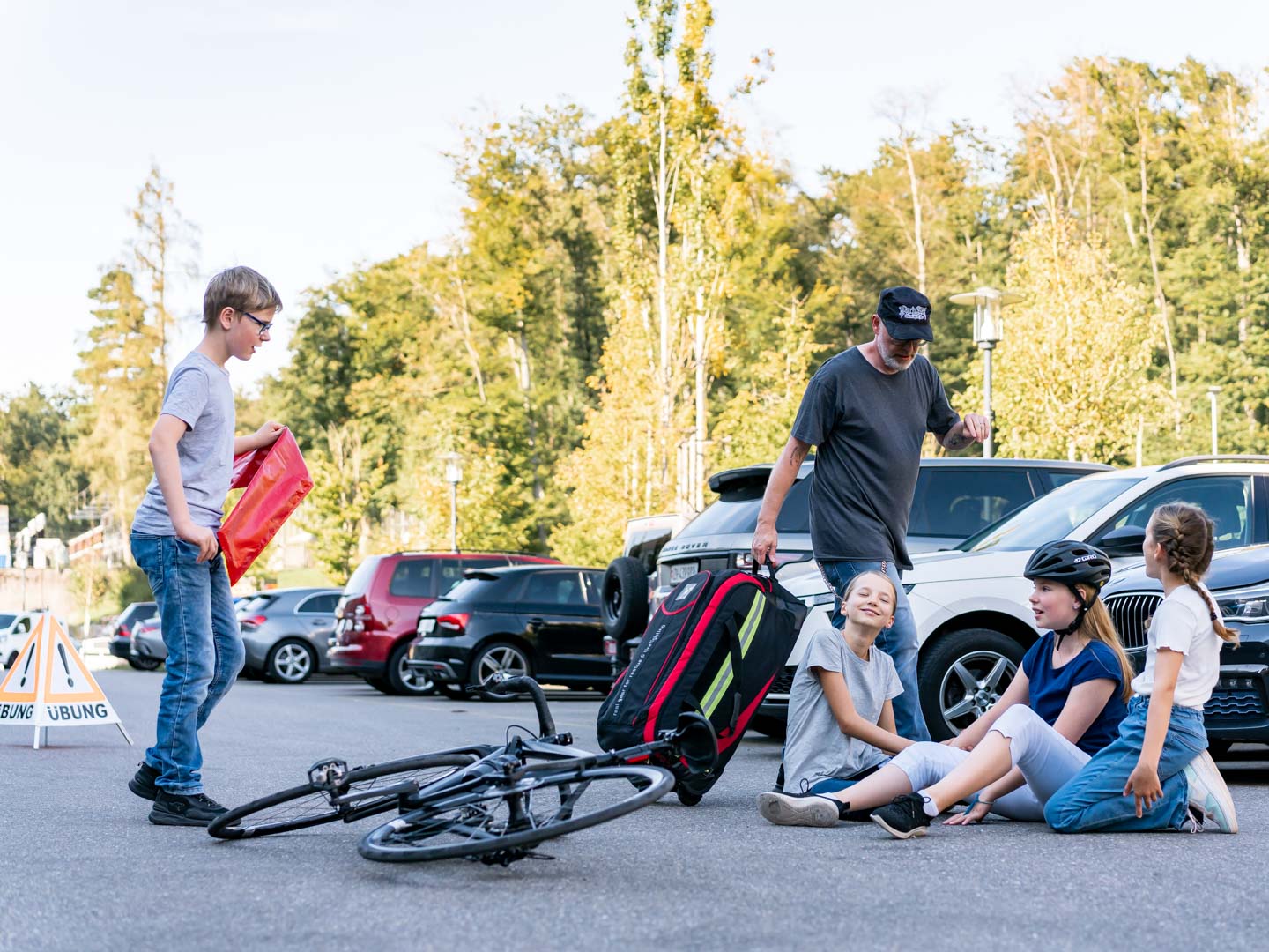 Kinderunfall auf einem Parkplatz